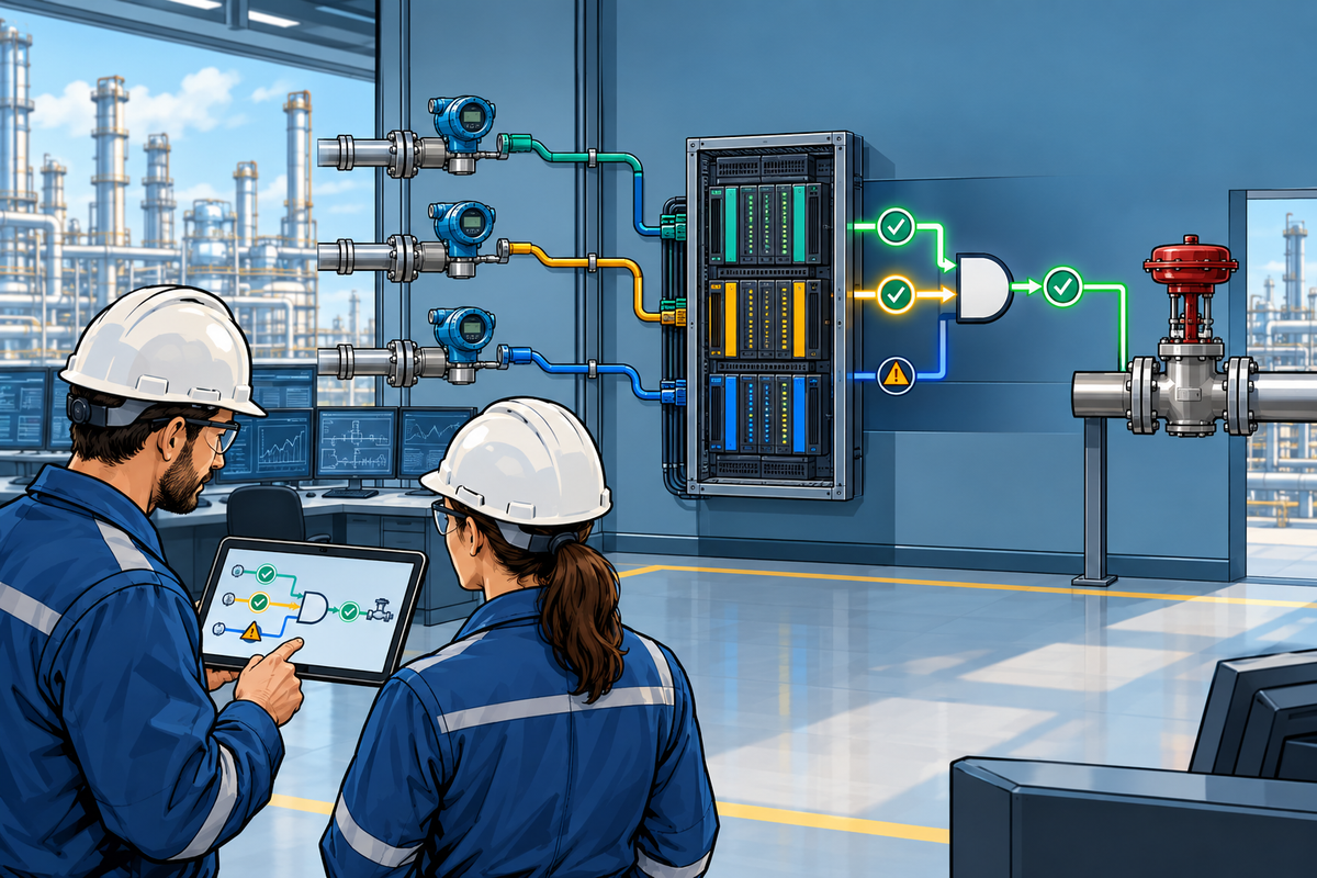 Designing 2oo3 Voting in Triconex and HIMA Safety Systems Without Spurious Trips