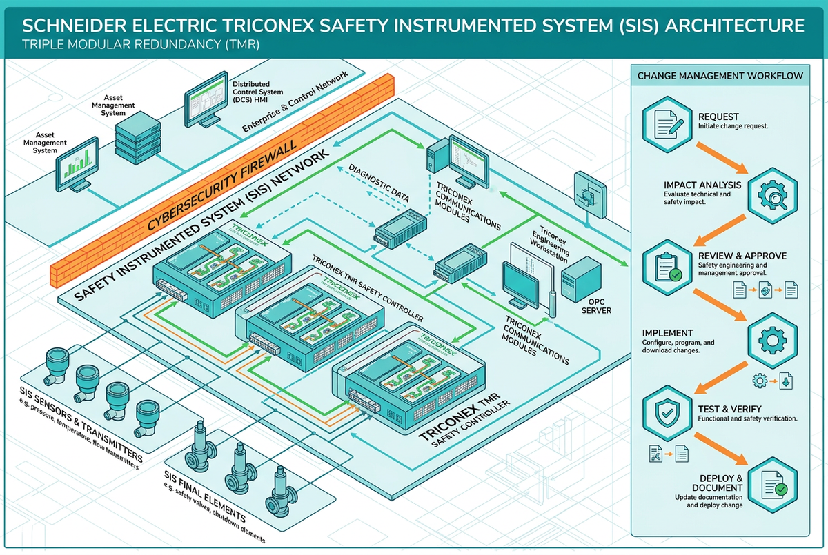 Triconex SIS Maintenance: Diagnostics, Change Control, and Cybersecurity