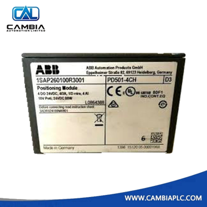 ABB 1SAP260100R3001 PD501-4CH Positioning Module