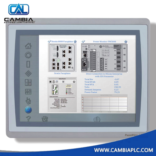 محطة Allen Bradley PanelView Plus 7 ذات الألوان القياسية 2711P-T12W21D8S