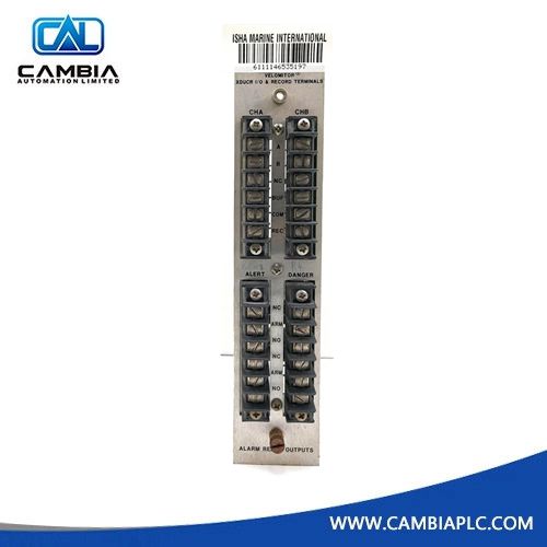 80074‑02 Bently Nevada Velometer XDUCR I/O Record Terminals