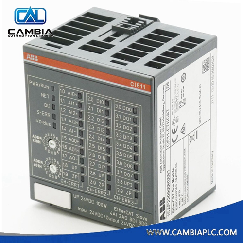 CI511-ETHCAT ABB 1SAP220900R0001 Interface Module. EtherCAT Slave. 4 AI