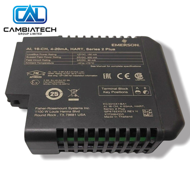 AI 16ch 4-20mA HART Plus KC3010X1-BA2 Emerson DeltaV