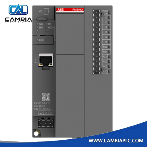 PM5012-R-ETH ABB Processor Module. Memory 1MB. 6 DI 24 VDC. 4 DO-Relay