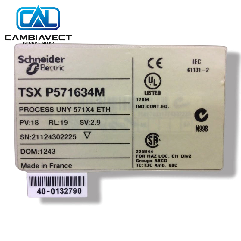 Premium Unity Processor TSXP571634M Schneider Ethernet